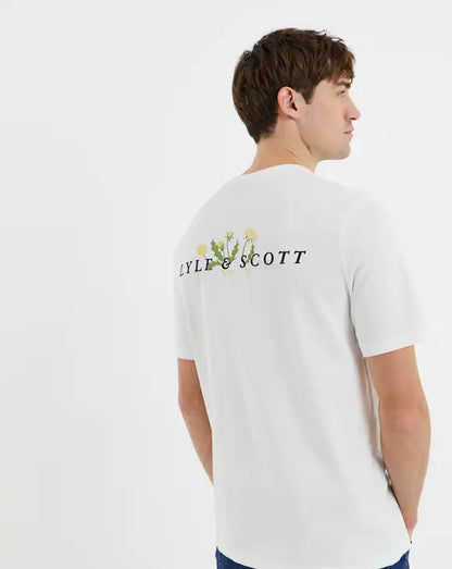 Lyle &amp; Scott Dandelion Script Graphic T-Shirt - White