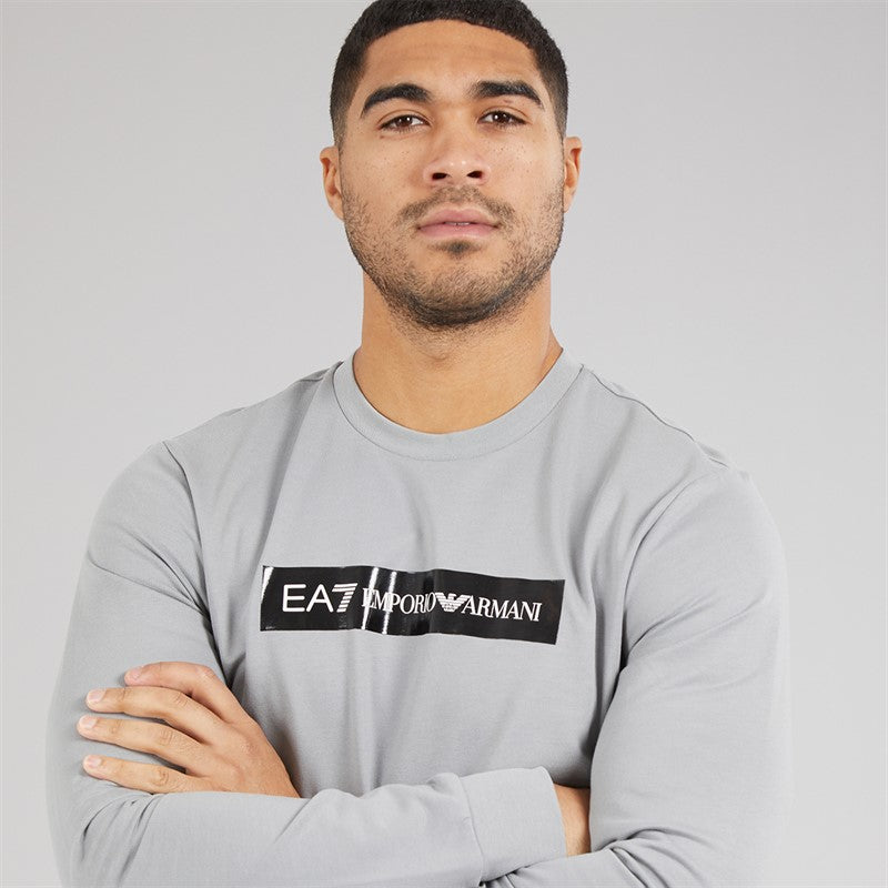 EA7 Mens Sweatshirt and Shorts Set Sharkskin