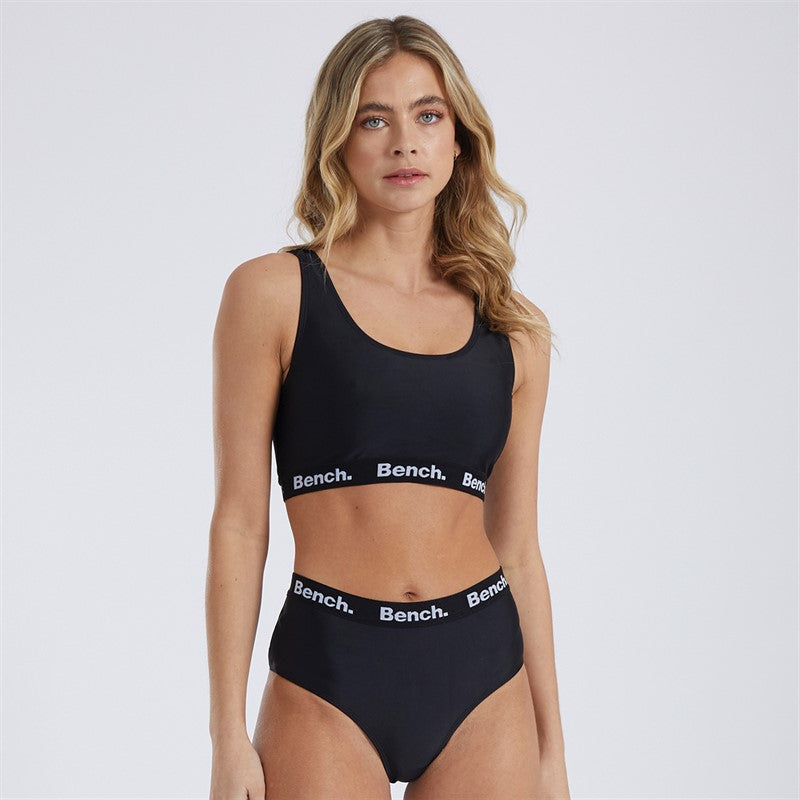 Womens Ayah Crop Bikini Black
