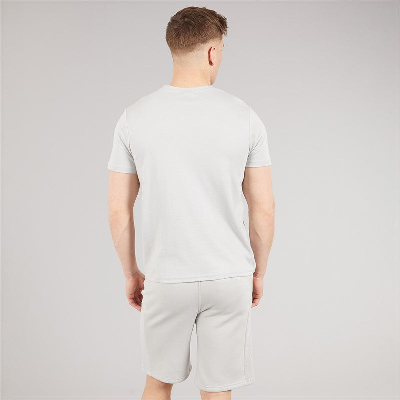Bench Mens Varem T-Shirt And Shorts Set Set Frost Grey