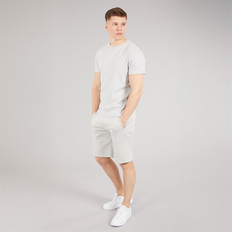 Bench Mens Varem T-Shirt And Shorts Set Set Frost Grey