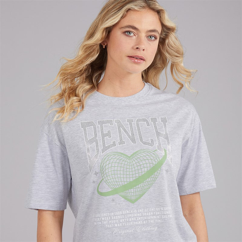 Bench Womens Jilen T-Shirt Grey Marl