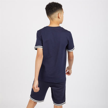 JACK &amp; JONES Boys Jaxon T-Shirt And Shorts Set Navy Blazer