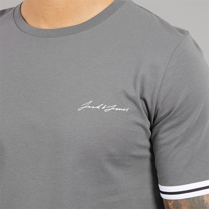 JACK &amp; JONES Mens Jaxon T-Shirt And Shorts Set Castlerock