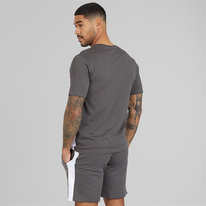 JACK &amp; JONES Mens Trip T-Shirt And Shorts Set Castlerock