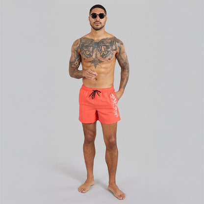JACK AND JONES Mens Aruba Jones SwimShorts Hot Coral