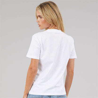 Calvin Klein Jeans Womens Clasic Monologo T-Shirt Bright White