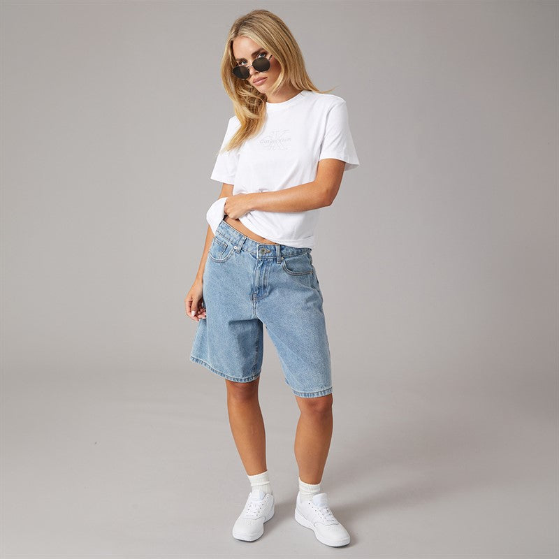 Calvin Klein Jeans Womens Clasic Monologo T-Shirt Bright White