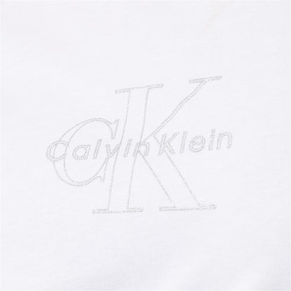 Calvin Klein Jeans Womens Clasic Monologo T-Shirt Bright White