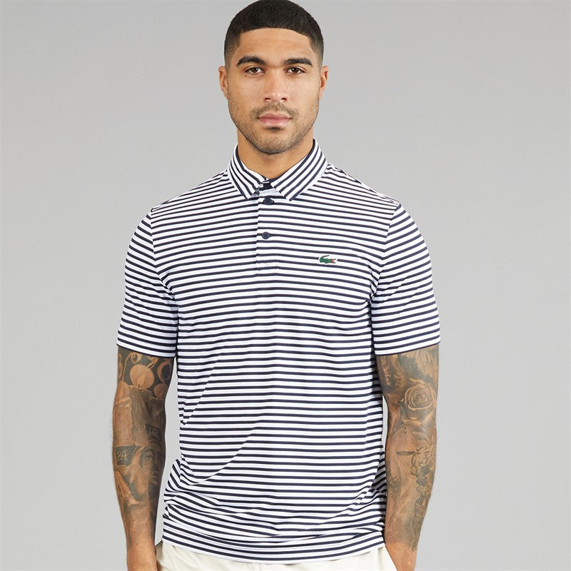 Lacoste Mens Regular Fit Polo Shirt Navy Blue/White
