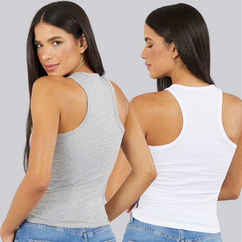 French Connection Womens Two Pack Racer Vests