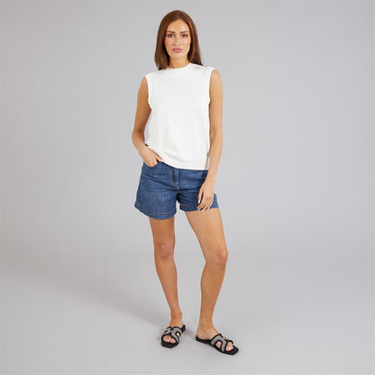 French Connection Womens Oversized Tank Top Summer White