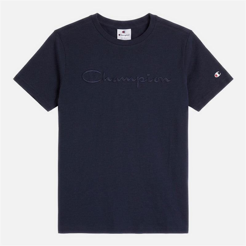 Champion Junior Icons Tonal Logo T-Shirt Navy