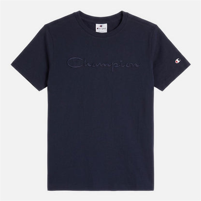 Champion Junior Icons Tonal Logo T-Shirt Navy