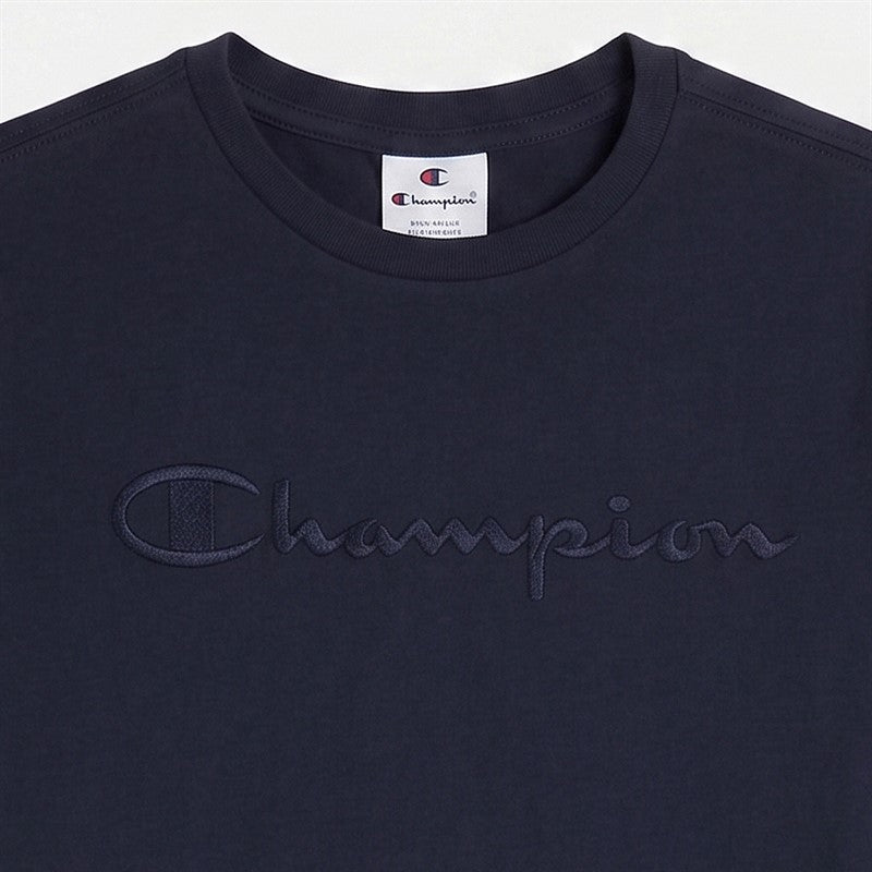 Champion Junior Icons Tonal Logo T-Shirt Navy
