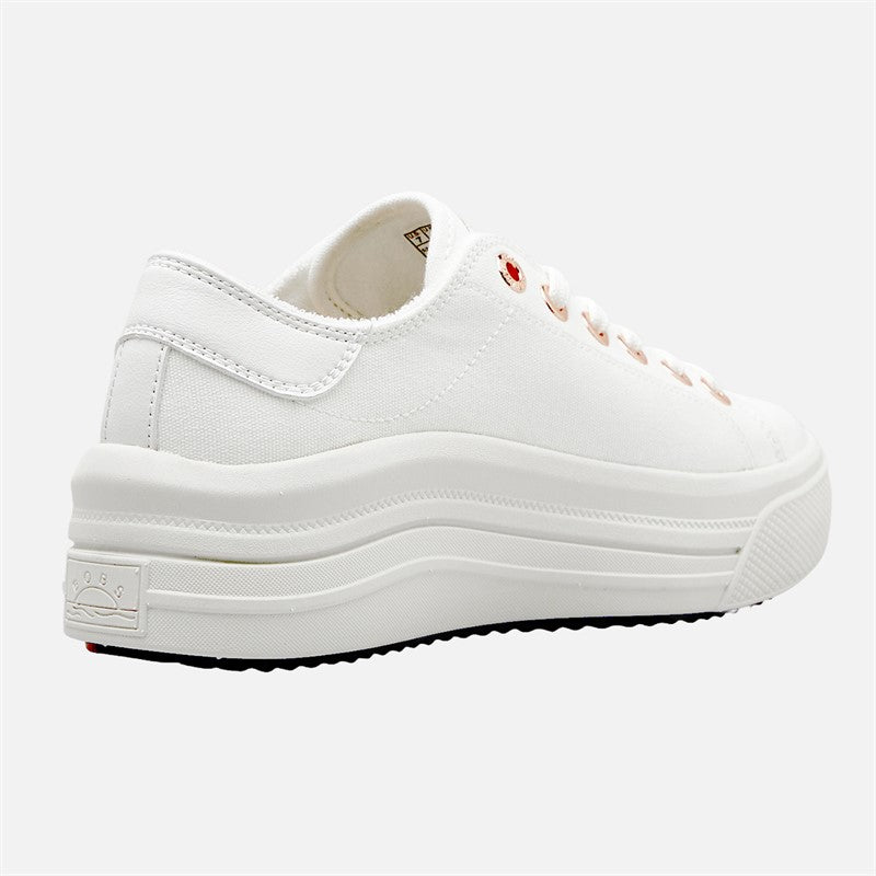 SKECHERS Womens Bobs Whinnie High Ranking Platform Trainers White