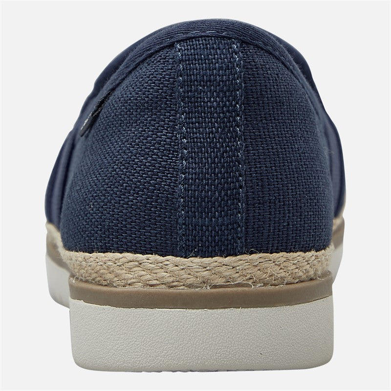 SKECHERS Womens Flexpadrille Lo Espadrilles Navy Linen