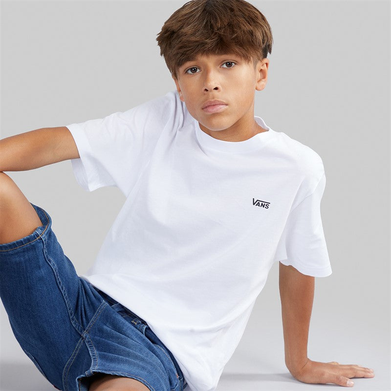 Vans Boys Left Chest Logo T-Shirt White