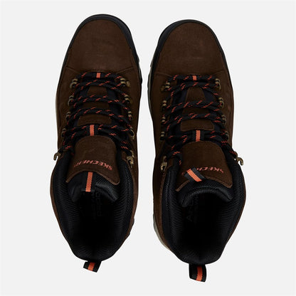 SKECHERS Mens Relment Pelmo Waterproof Walking Boots Dark Brown