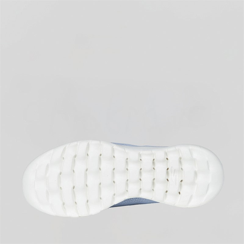 SKECHERS Womens Go Walk Joy Aurelia Trainers Light Blue/White