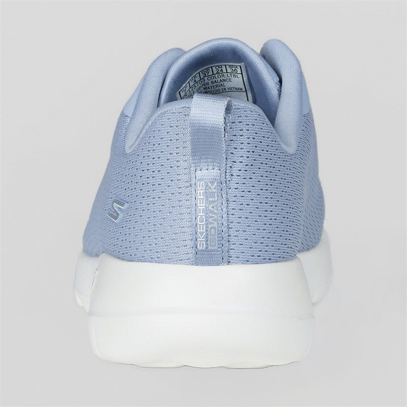 SKECHERS Womens Go Walk Joy Aurelia Trainers Light Blue/White