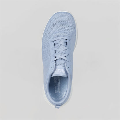 SKECHERS Womens Go Walk Joy Aurelia Trainers Light Blue/White