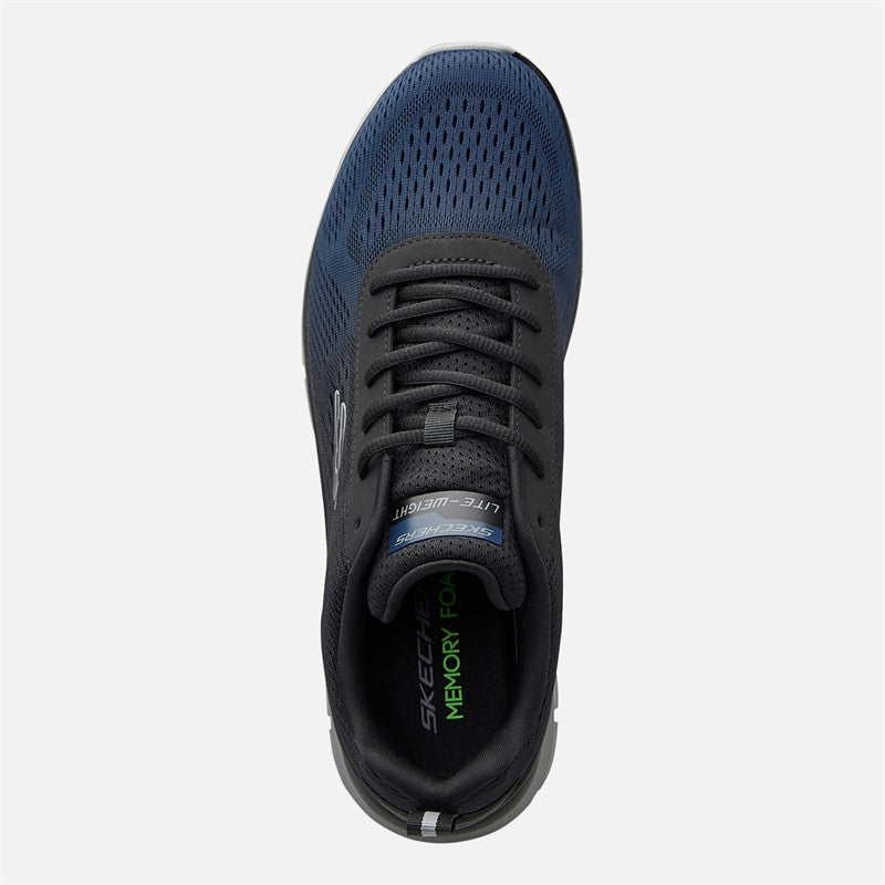 SKECHERS Mens Track Ripkent Trainers Navy/Black
