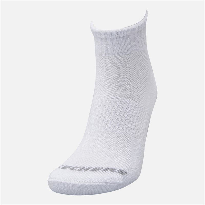 SKECHERS Six Pack Quarter Socks White Traditional