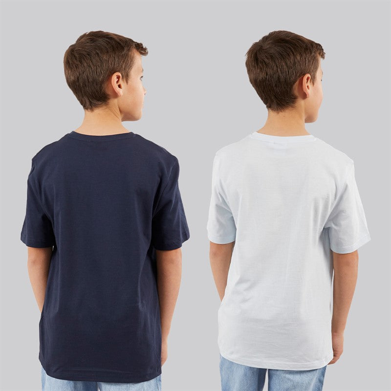 BOSS Boys Two Pack T-Shirts Navy Pale Blue